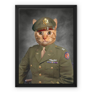 The Military Officer: Custom Pet Canvas - Paw & Glory - Dog Portraits - Pet Portraits