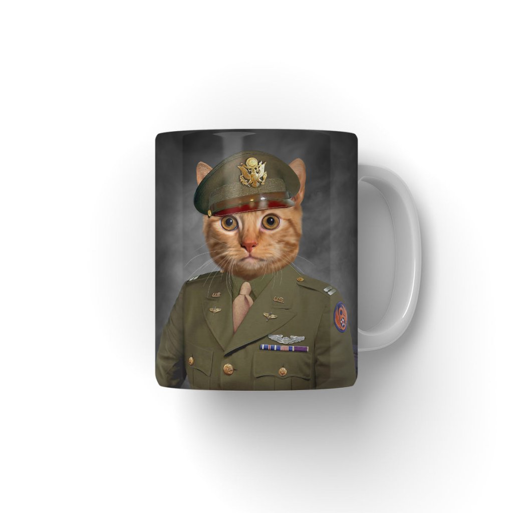 The Military Officer: Custom Pet Coffee Mug - Paw & Glory - Dog Portraits - Pet Portraits