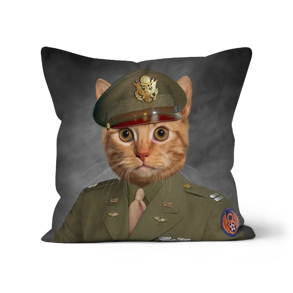 The Military Officer: Custom Pet Pillow - Paw & Glory - Dog Portraits - Pet Portraits