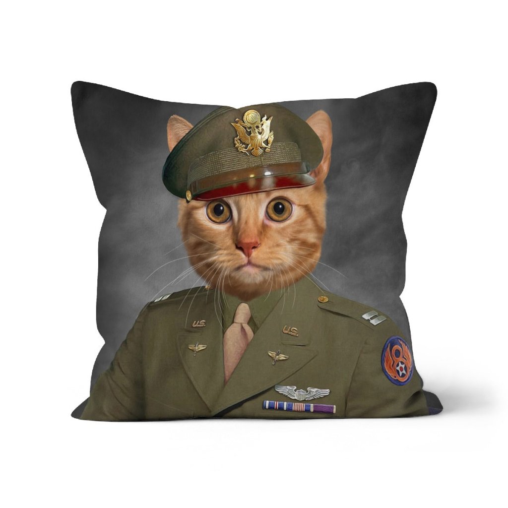 The Military Officer: Custom Pet Pillow - Paw & Glory - Dog Portraits - Pet Portraits