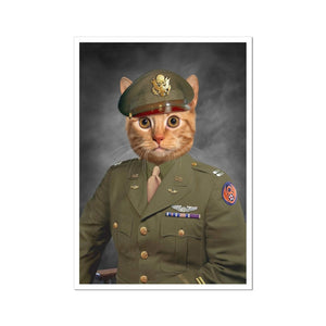 The Military Officer: Custom Pet Portrait - Paw & Glory - Dog Portraits - Pet Portraits