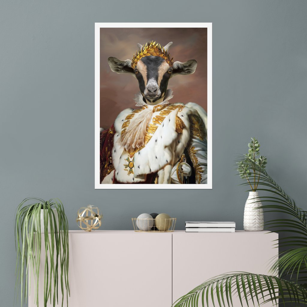 The Monarch: Animal Art Poster - Paw & Glory - Dog Portraits - Pet Portraits