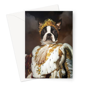 The Monarch: Custom Pet Greeting Card - Paw & Glory - Dog Portraits - Pet Portraits