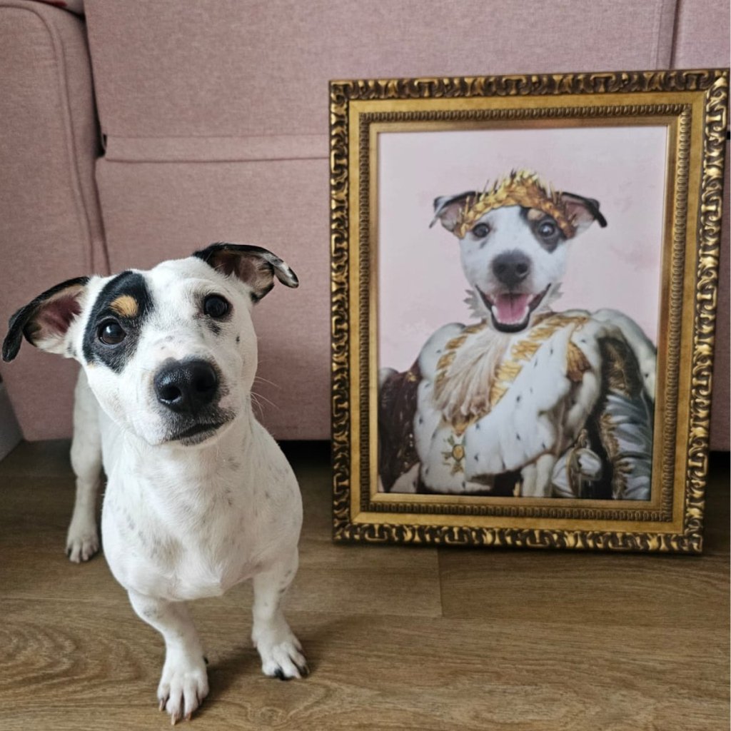 The Monarch: Custom Pet Poster - Paw & Glory - Dog Portraits - Pet Portraits