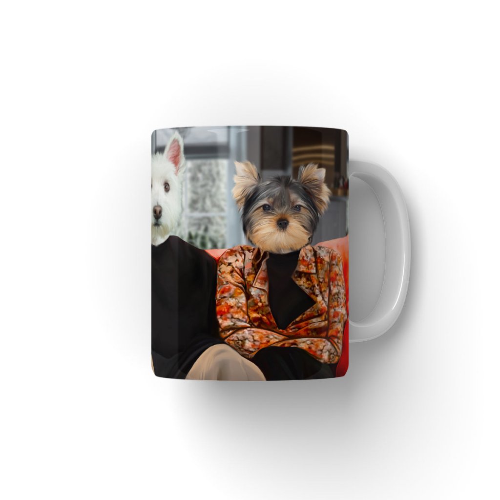 The Monica & Ross (Friends Inspired): Custom Pet Mug - Paw & Glory - Dog Portraits - Pet Portraits