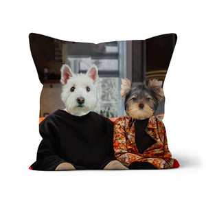 The Monica & Ross (Friends Inspired): Custom Pet Pillow - Paw & Glory - Dog Portraits - Pet Portraits