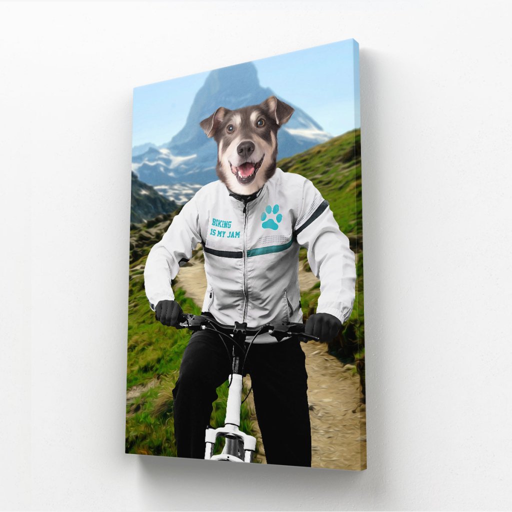 The Mountain Biking: Custom Pet Canvas - Paw & Glory - Dog Portraits - Pet Portraits