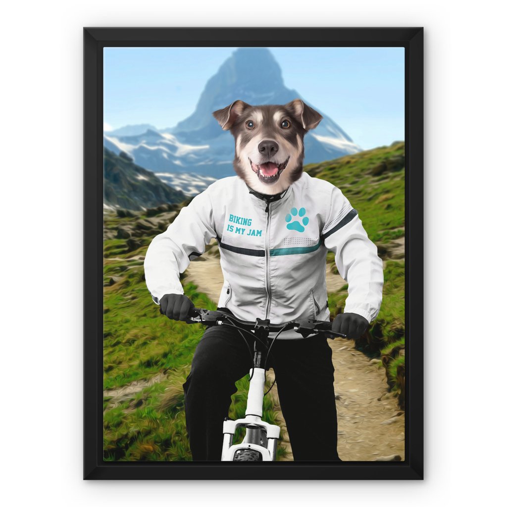 The Mountain Biking: Custom Pet Canvas - Paw & Glory - Dog Portraits - Pet Portraits