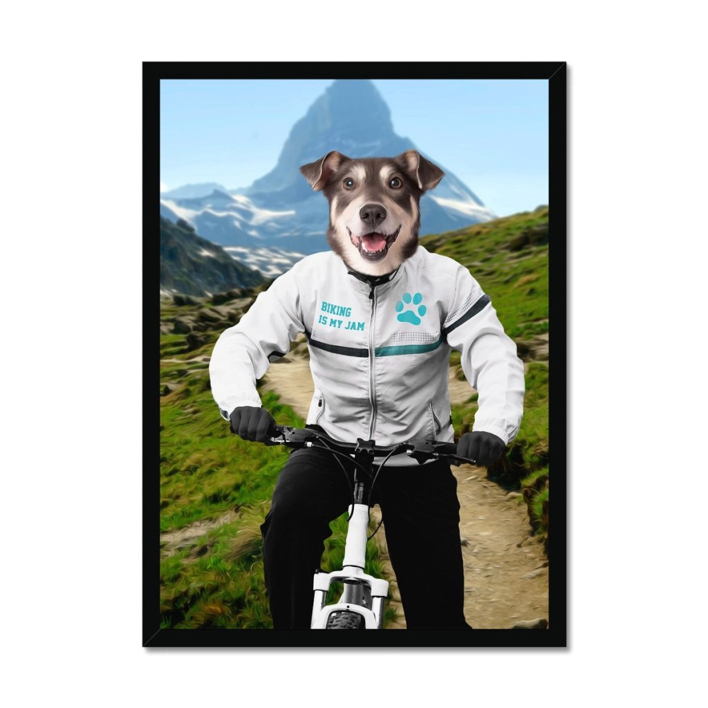 The Mountain Biking: Custom Pet Portrait - Paw & Glory - Dog Portraits - Pet Portraits