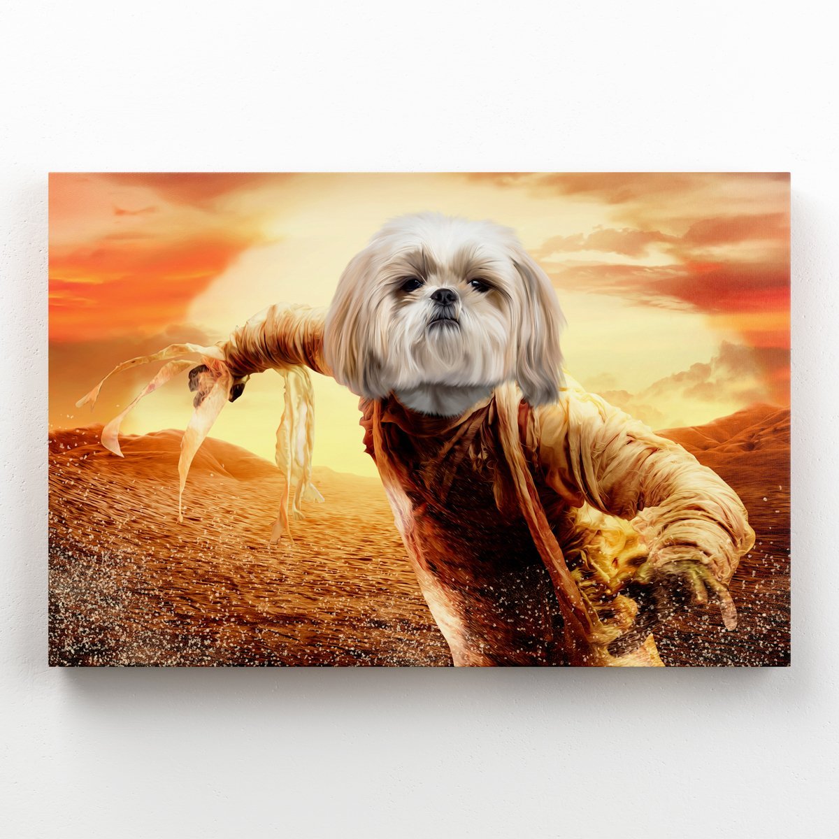 The Mummy: Custom Pet Canvas - Paw & Glory - Dog Portraits - Pet Portraits