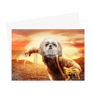 The Mummy: Custom Pet Greeting Card - Paw & Glory - Dog Portraits - Pet Portraits