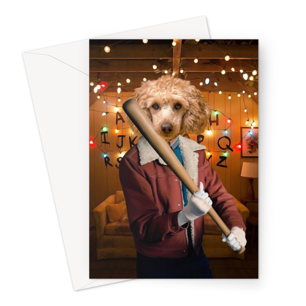 The Nancy (Stranger Things Inspired): Custom Pet Greeting Card - Paw & Glory - Dog Portraits - Pet Portraits