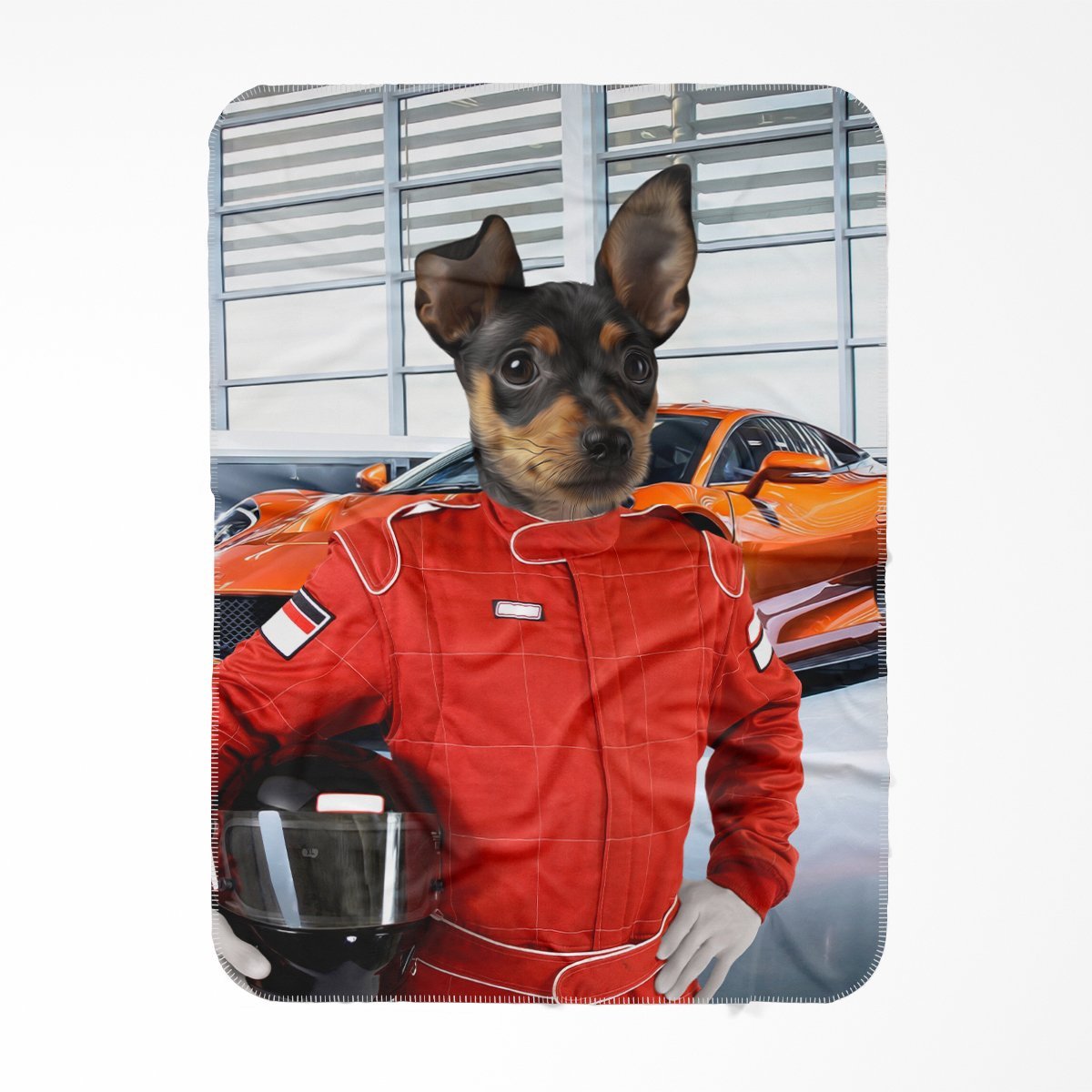 The Nascar Racer: Custom Pet Blanket - Paw & Glory - Dog Portraits - Pet Portraits