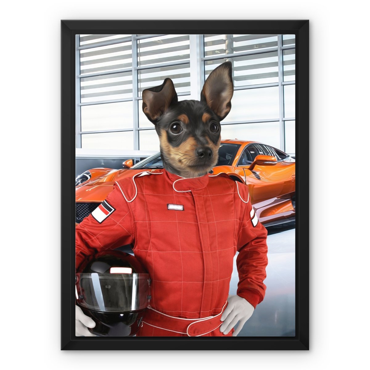 The Nascar Racer: Custom Pet Canvas - Paw & Glory - Dog Portraits - Pet Portraits