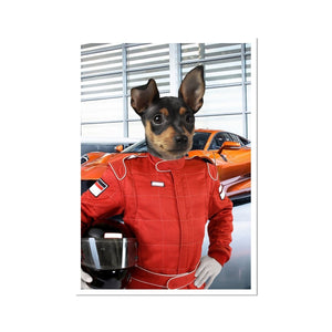 The Nascar Racer: Custom Pet Portrait - Paw & Glory - Dog Portraits - Pet Portraits