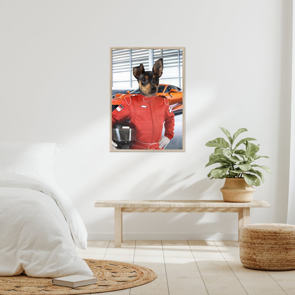 The Nascar Racer: Custom Pet Portrait - Paw & Glory - Dog Portraits - Pet Portraits