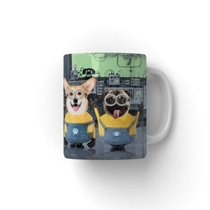 The Naughty Duo (Minions Inspired): Custom Pet Coffee Mug - Paw & Glory - Dog Portraits - Pet Portraits