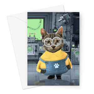 The Naughty One (Minions Inspired): Custom Pet Greeting Card - Paw & Glory - Dog Portraits - Pet Portraits