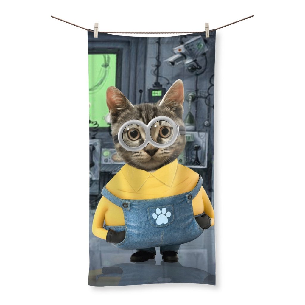 The Naughty One (Minions Inspired): Custom Pet Towel - Paw & Glory - Dog Portraits - Pet Portraits