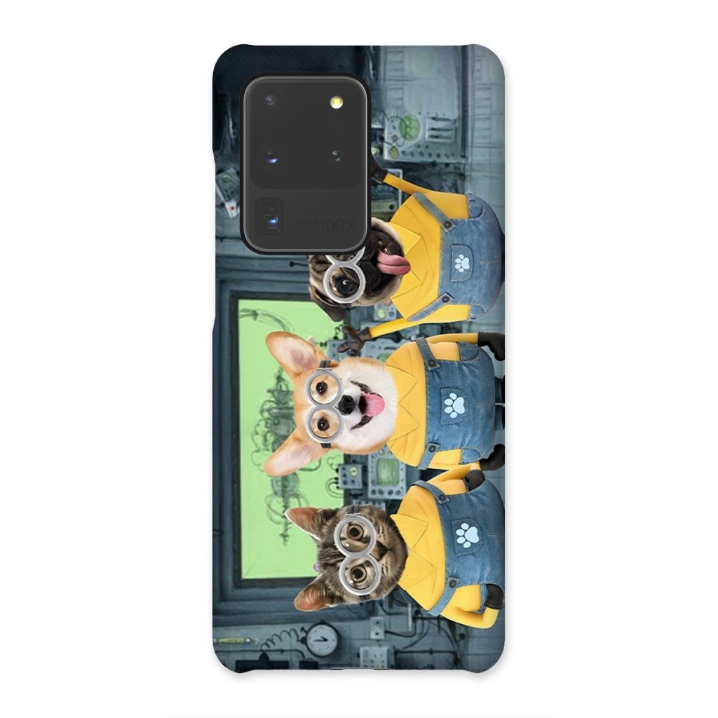 The Naughty Trio (Minions Inspired): Custom Pet Phone Case - Paw & Glory - Dog Portraits - Pet Portraits