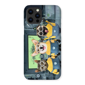 The Naughty Trio (Minions Inspired): Custom Pet Phone Case - Paw & Glory - Dog Portraits - Pet Portraits