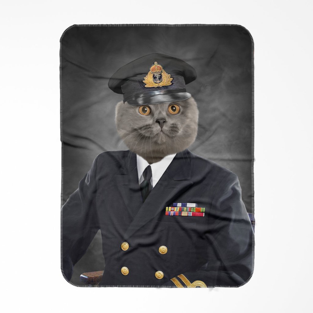 The Naval Chief: Custom Pet Blanket - Paw & Glory - Dog Portraits - Pet Portraits