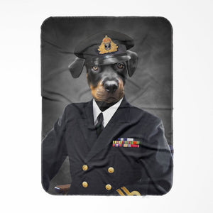 The Naval Chief: Custom Pet Blanket - Paw & Glory - Dog Portraits - Pet Portraits