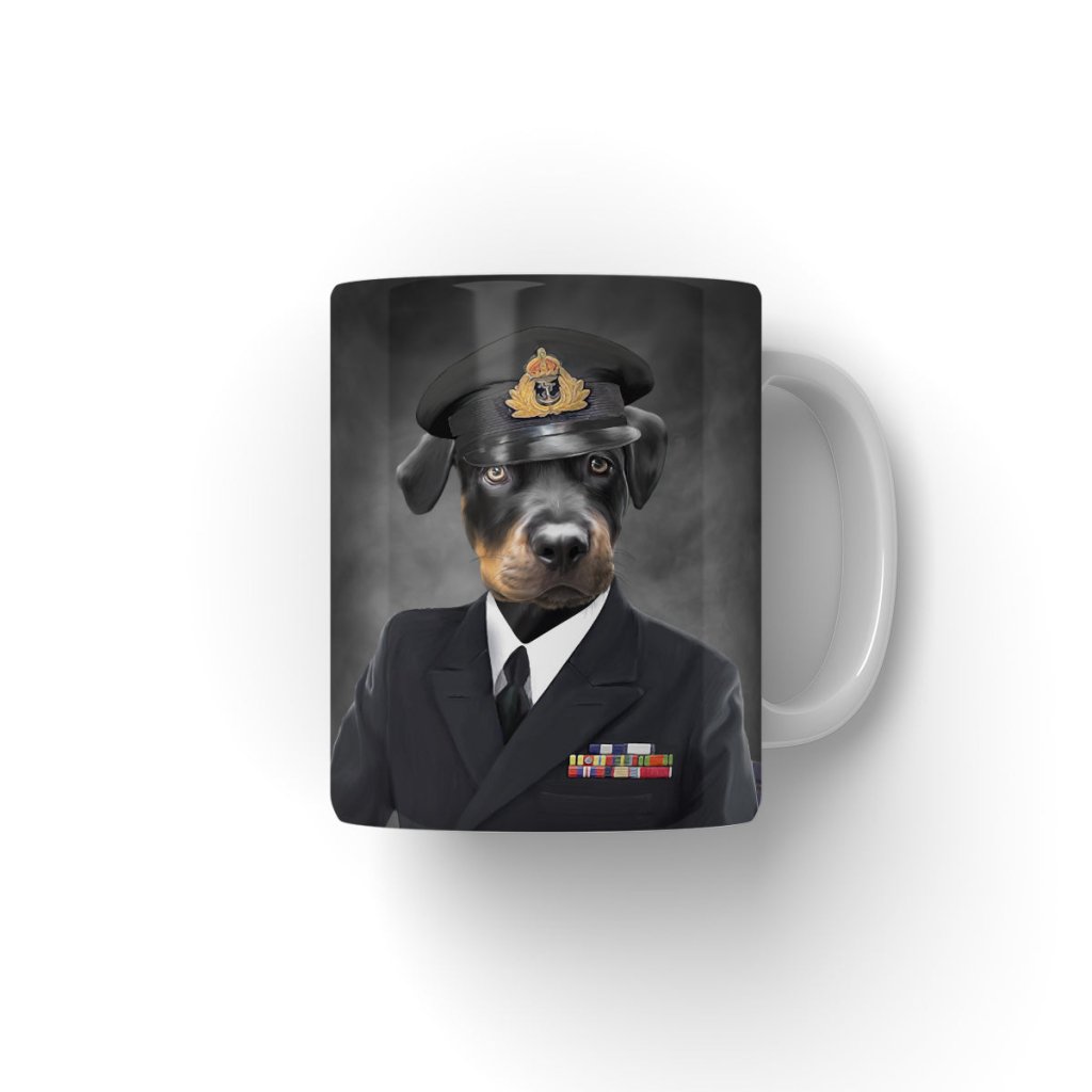 The Naval Chief: Custom Pet Coffee Mug - Paw & Glory - Dog Portraits - Pet Portraits