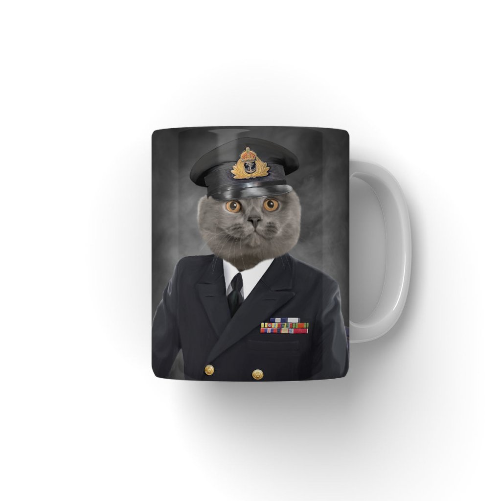 The Naval Chief: Custom Pet Coffee Mug - Paw & Glory - Dog Portraits - Pet Portraits