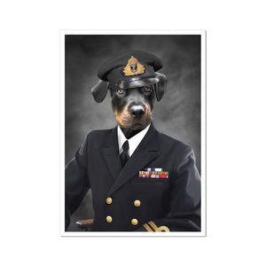 The Naval Chief: Custom Pet Portrait - Paw & Glory - Dog Portraits - Pet Portraits