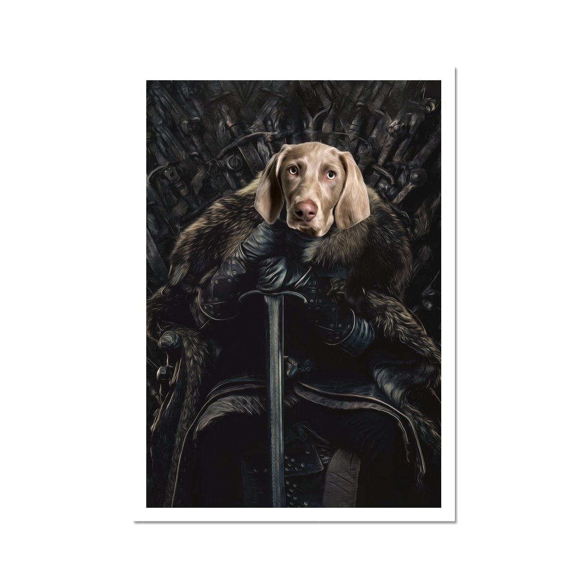 The Night King: Custom Pet Poster - Paw & Glory - Dog Portraits - Pet Portraits