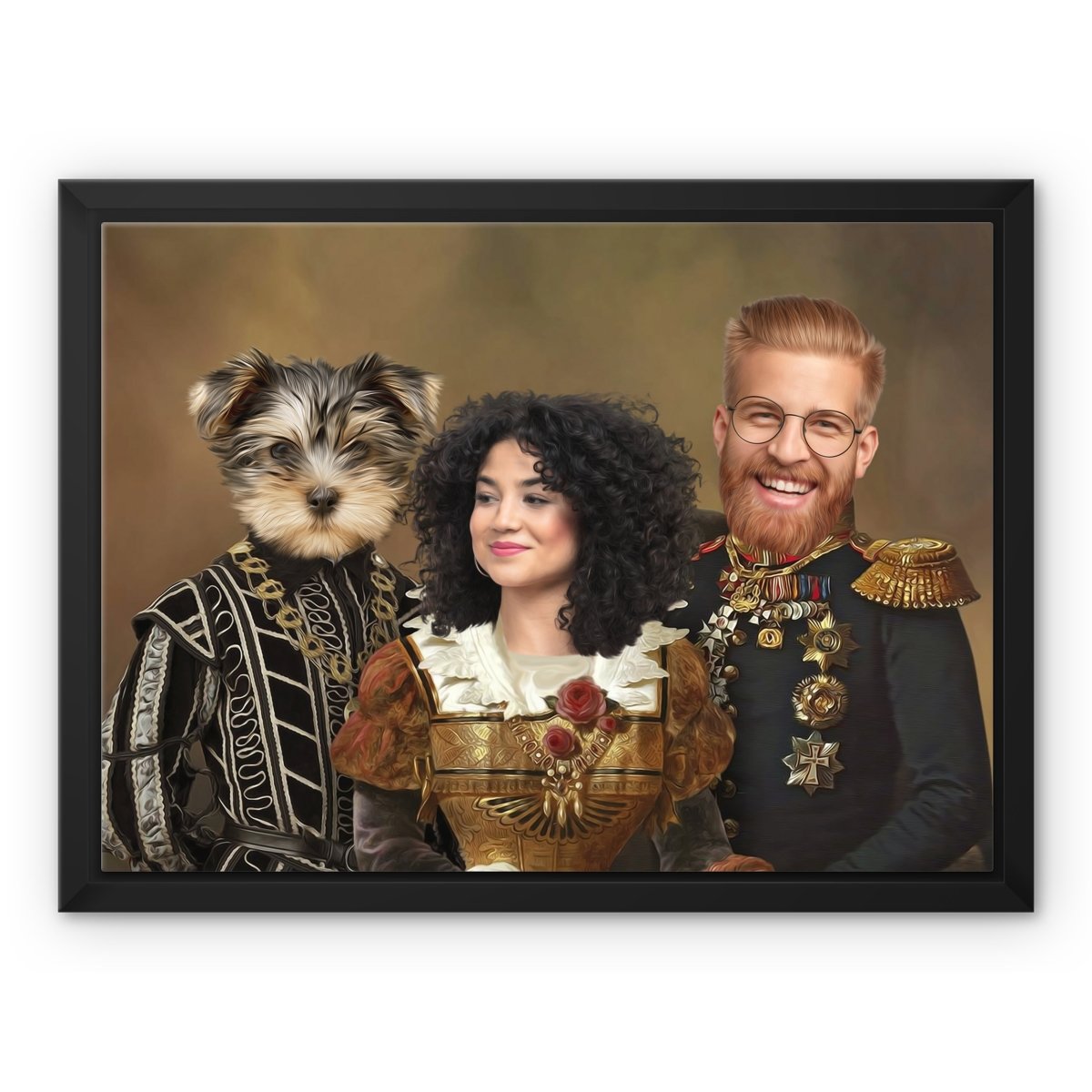 The Nobles: Custom Pet & Owner Canvas - Paw & Glory - Dog Portraits - Pet Portraits