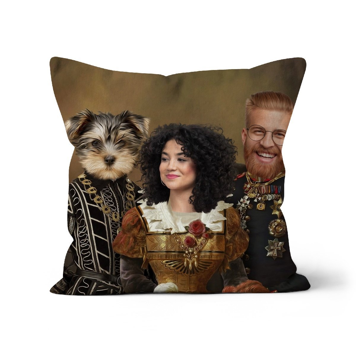 The Nobles: Custom Pet & Owner Pillow - Paw & Glory - Dog Portraits - Pet Portraits