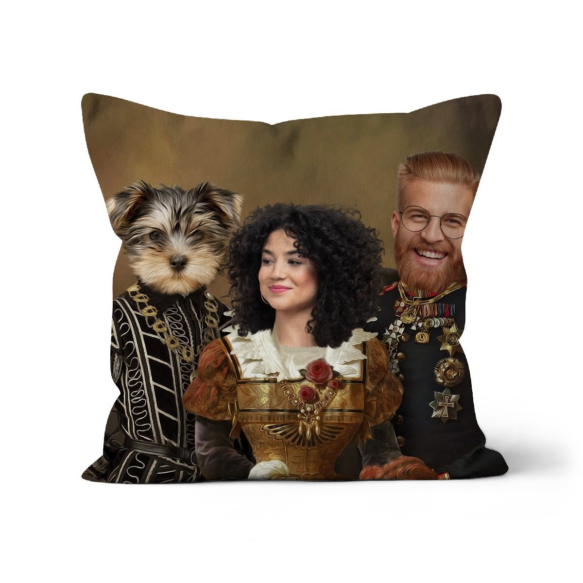 The Nobles: Custom Pet & Owner Pillow - Paw & Glory - Dog Portraits - Pet Portraits