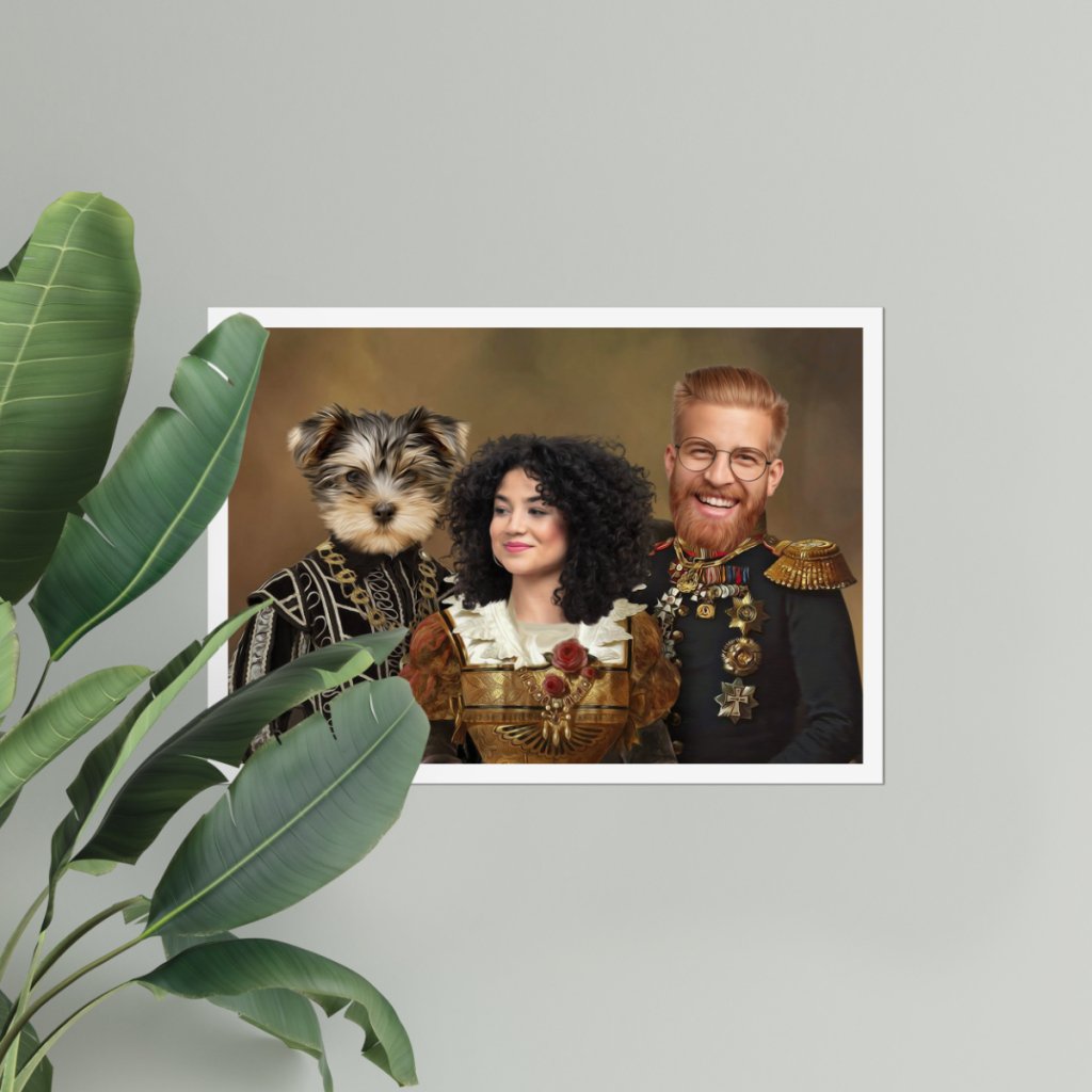 The Nobles: Custom Pet & Owner Poster - Paw & Glory - Dog Portraits - Pet Portraits