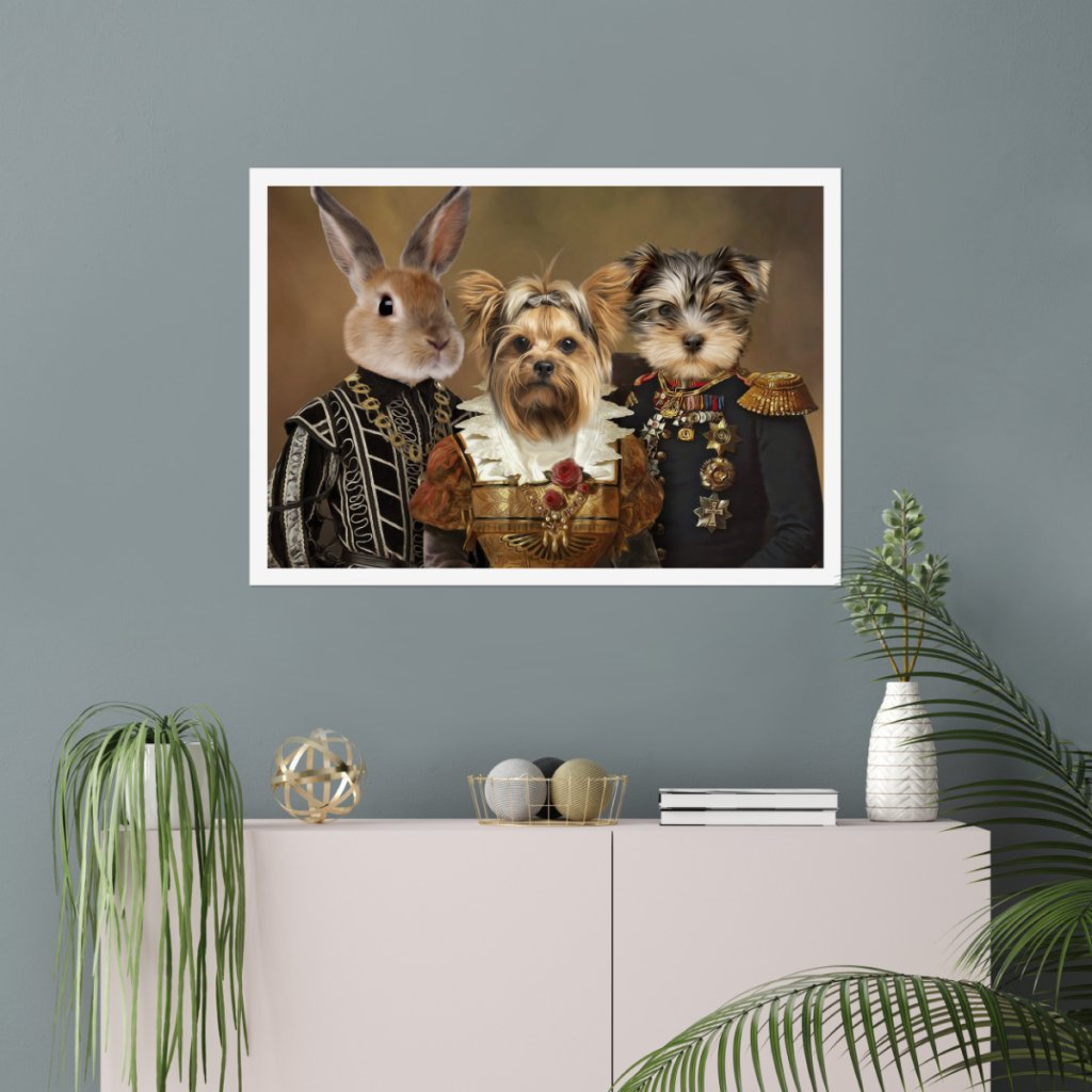 The Nobles: Custom Pet Poster - Paw & Glory - Dog Portraits - Pet Portraits