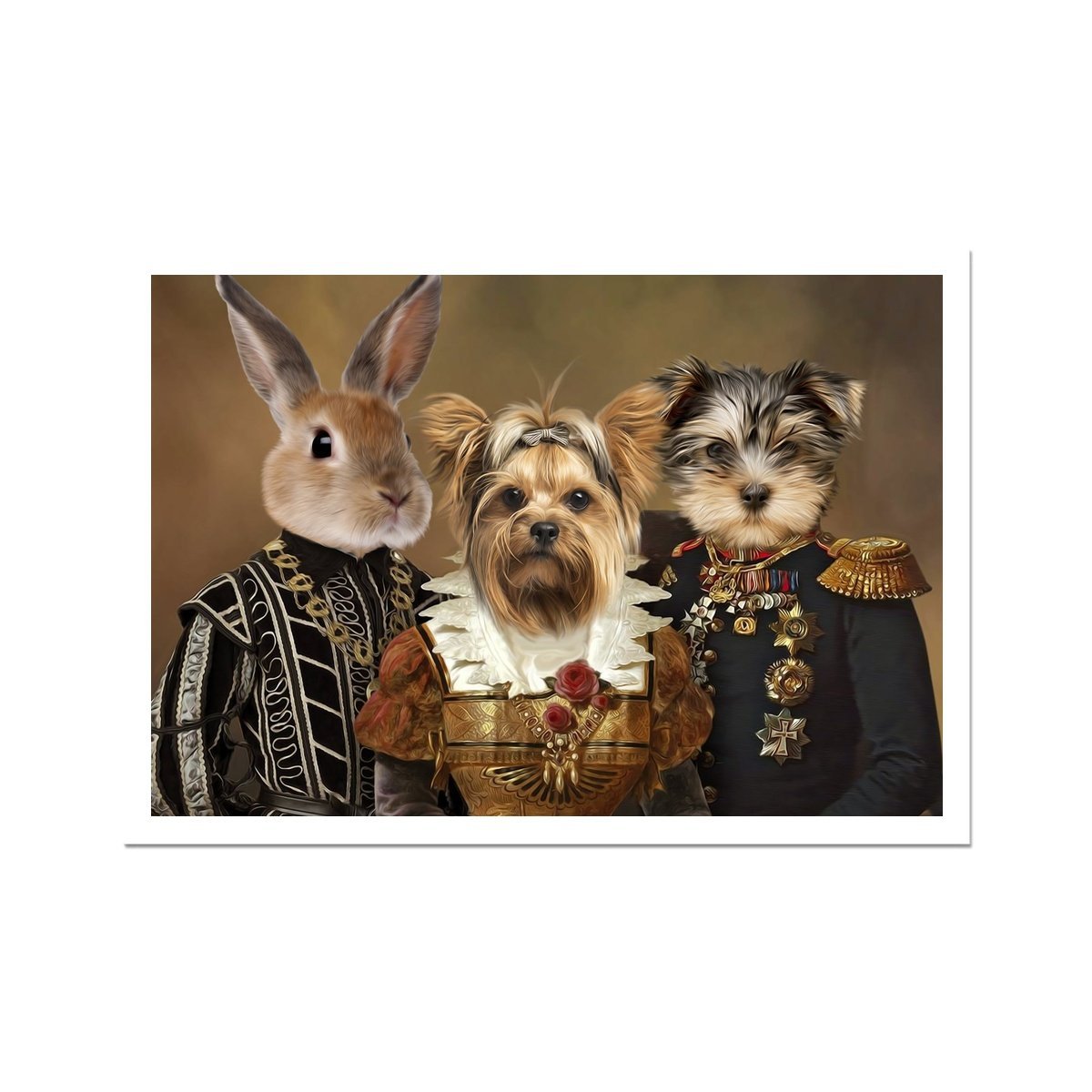 The Nobles: Custom Pet Poster - Paw & Glory - Dog Portraits - Pet Portraits