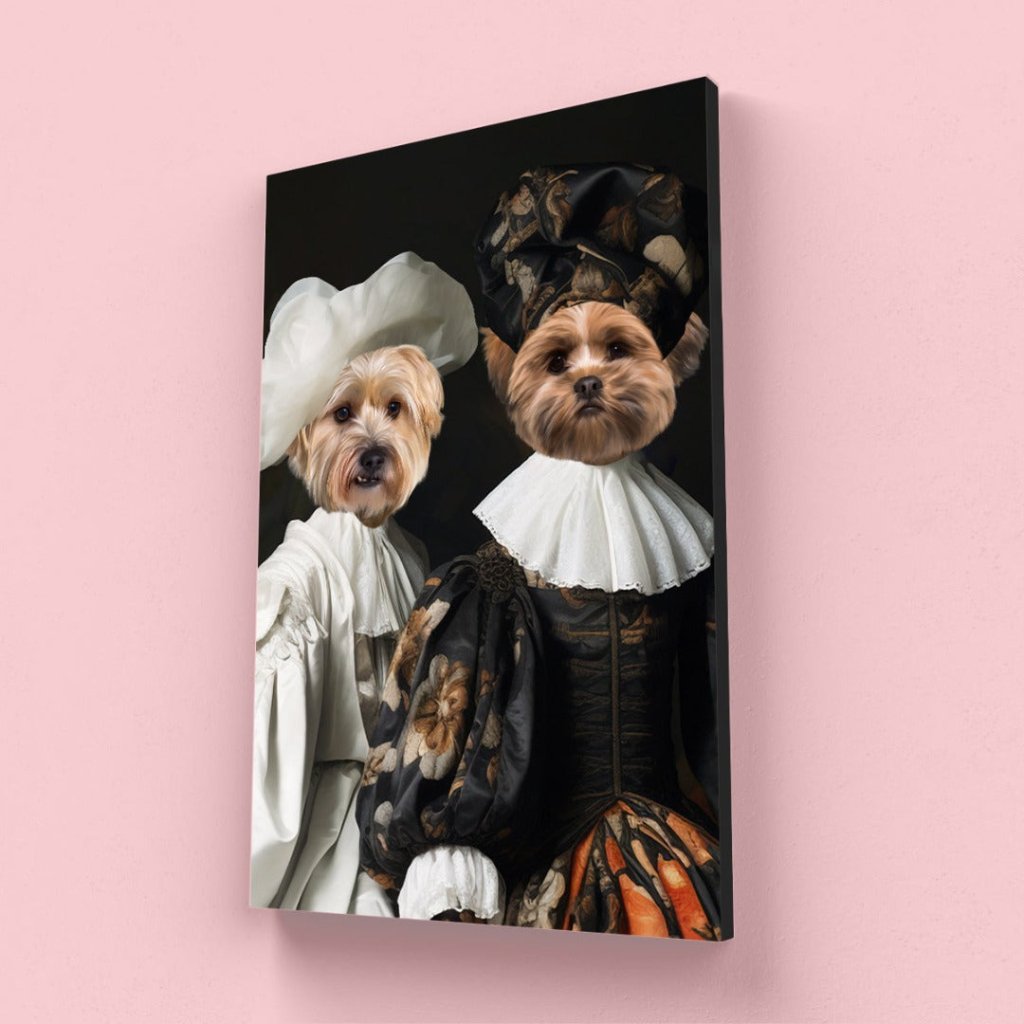 The Noblewomen: Custom Pet Canvas - Paw & Glory - Dog Portraits - Pet Portraits