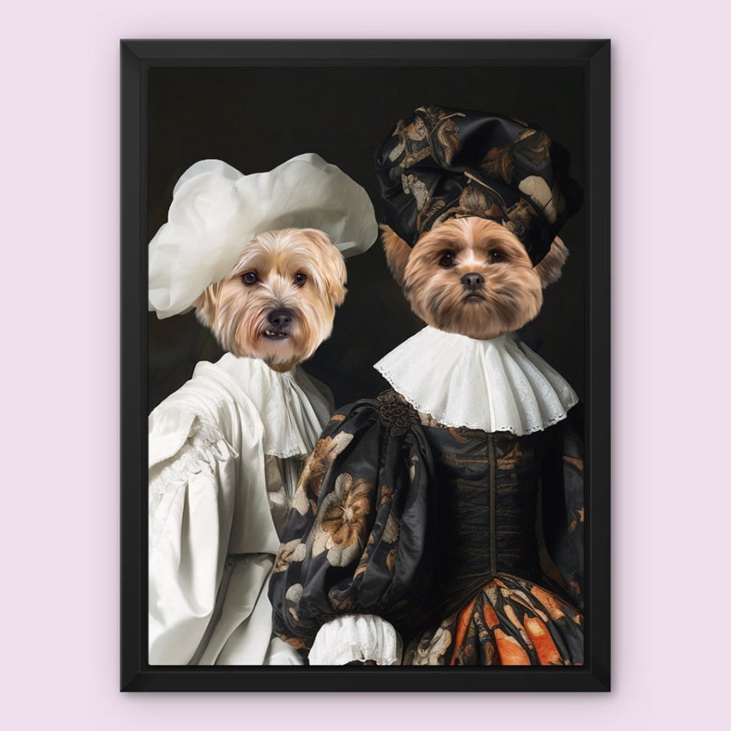 The Noblewomen: Custom Pet Canvas - Paw & Glory - Dog Portraits - Pet Portraits