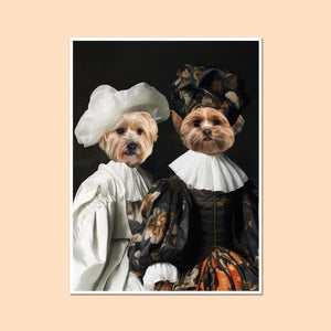 The Noblewomen: Custom Pet Poster - Paw & Glory - Dog Portraits - Pet Portraits