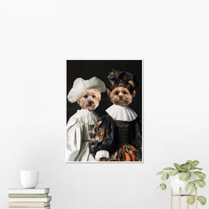 The Noblewomen: Custom Pet Poster - Paw & Glory - Dog Portraits - Pet Portraits