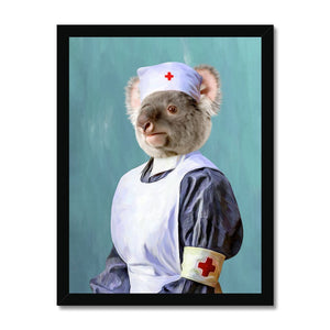 The Nurse: Animal Art Framed Portrait - Paw & Glory - Dog Portraits - Pet Portraits