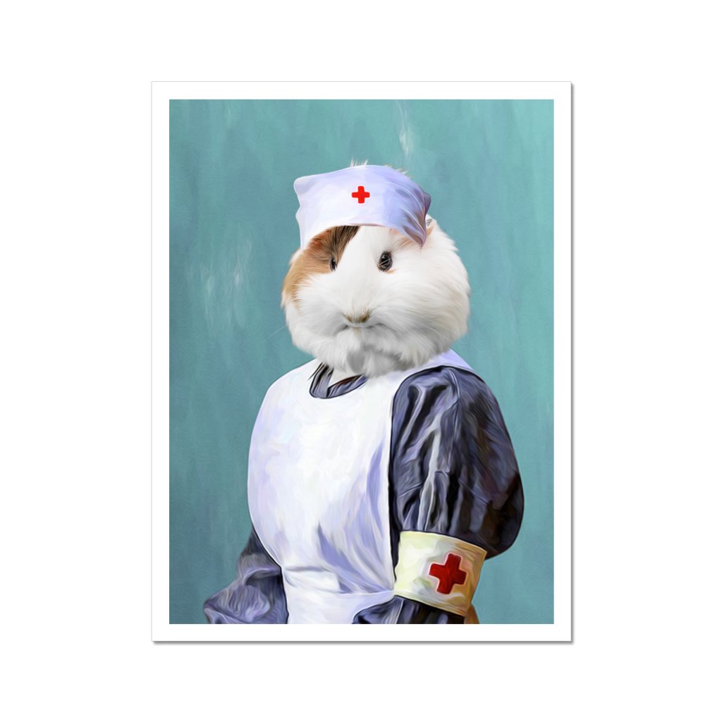 The Nurse: Animal Art Poster - Paw & Glory - Dog Portraits - Pet Portraits