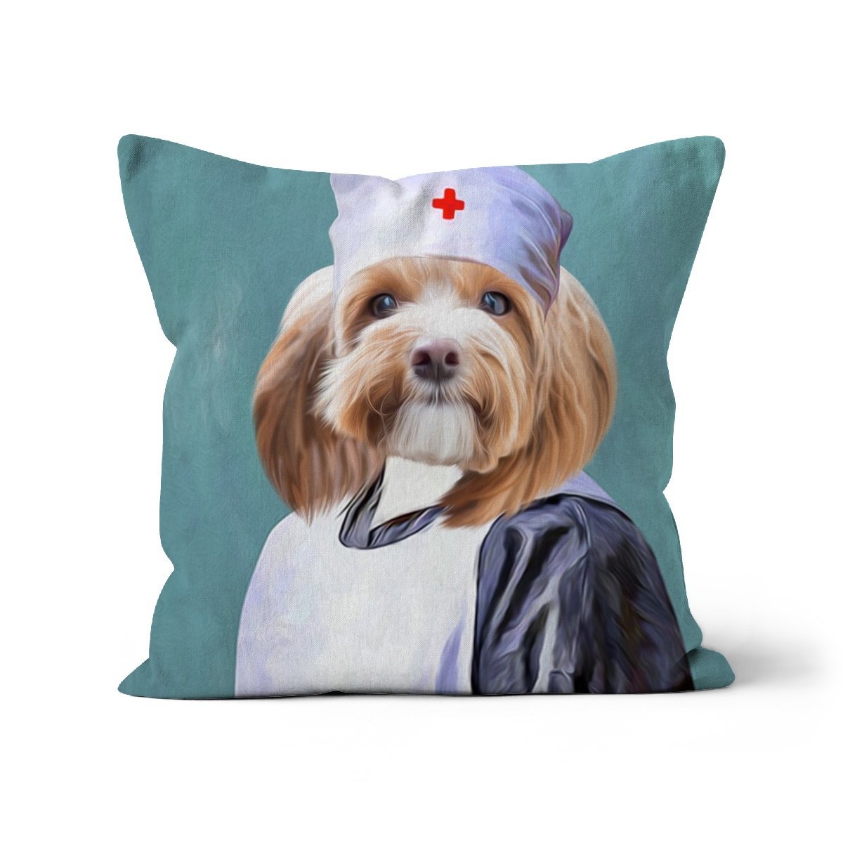 The Nurse: Custom Pet Pillow - Paw & Glory - Dog Portraits - Pet Portraits