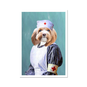 The Nurse: Custom Pet Portrait - Paw & Glory - Dog Portraits - Pet Portraits