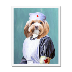 The Nurse: Custom Pet Portrait - Paw & Glory - Dog Portraits - Pet Portraits