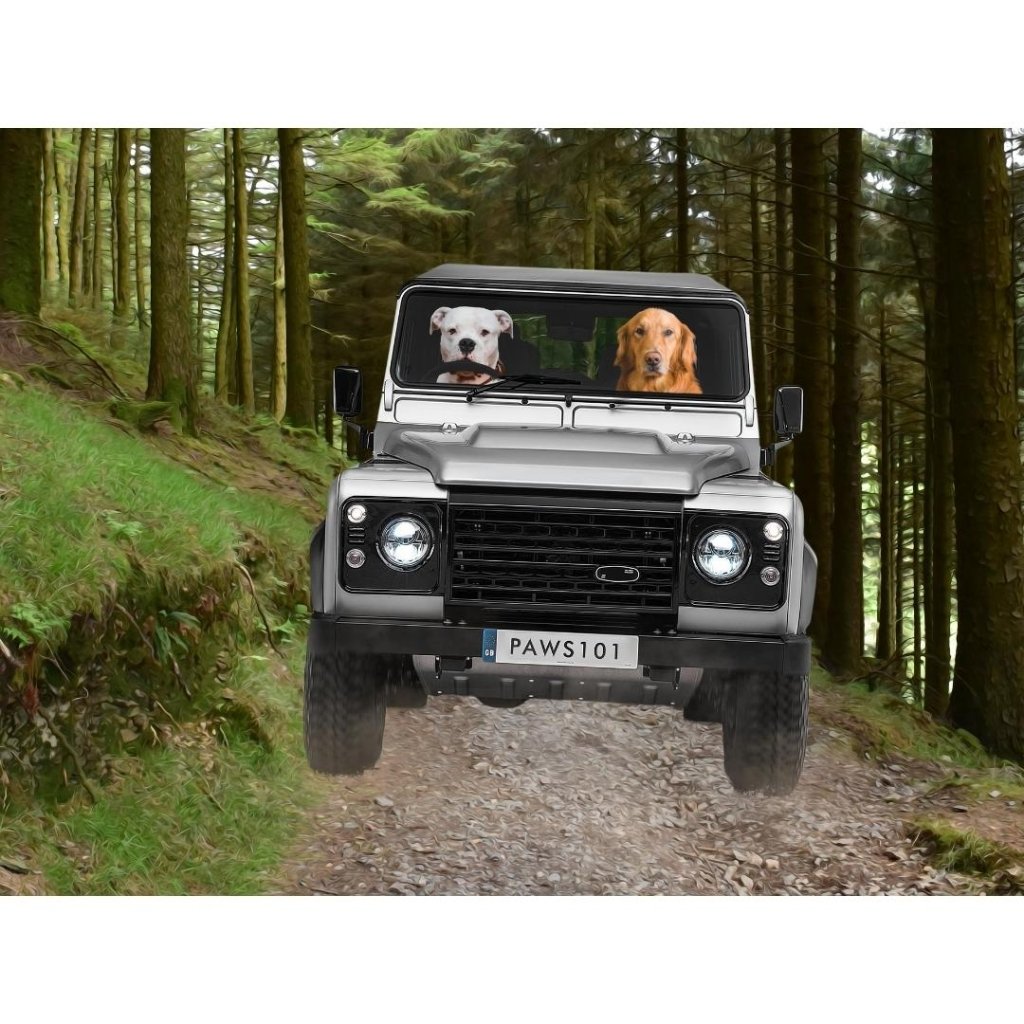 The Off - Roader: Custom Digital Download Pet Portrait - Paw & Glory - Dog Portraits - Pet Portraits