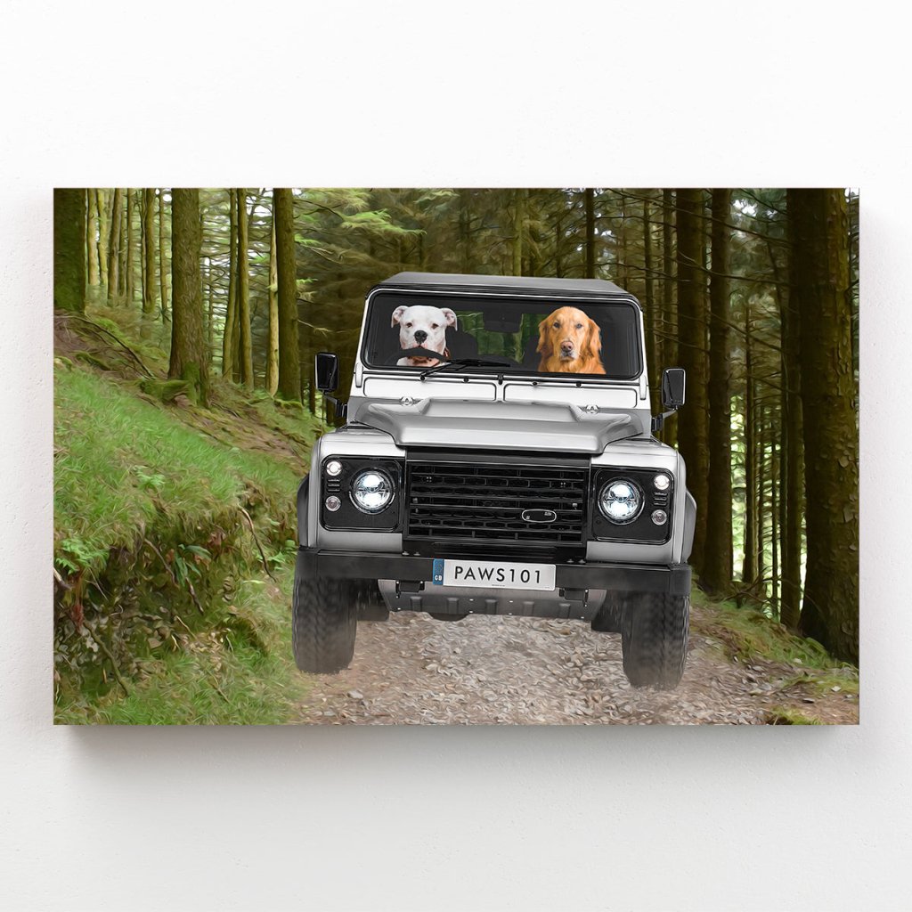 The Off - Roader: Custom Pet Canvas - Paw & Glory - Dog Portraits - Pet Portraits