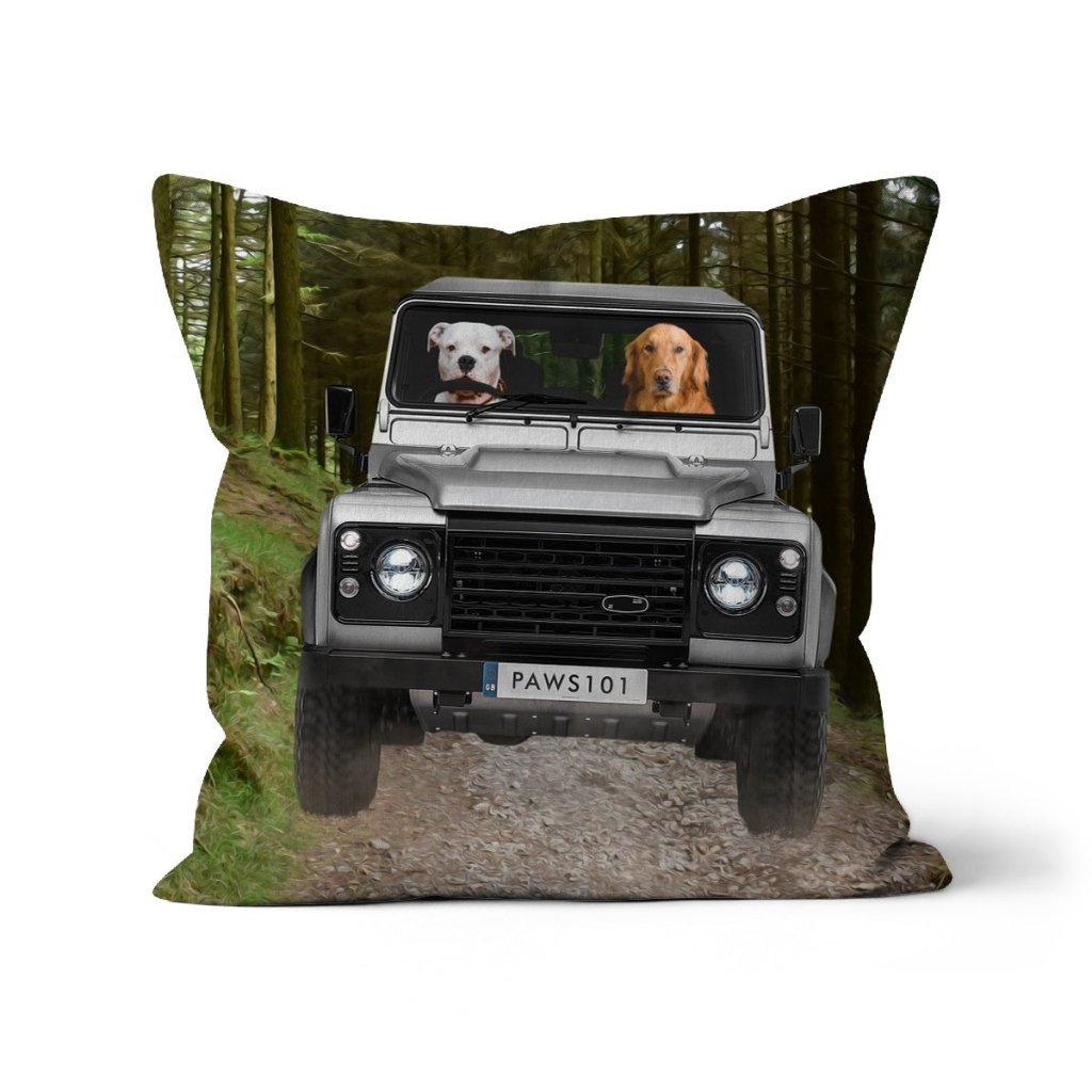 The Off - Roader: Custom Pet Pillow - Paw & Glory - Dog Portraits - Pet Portraits