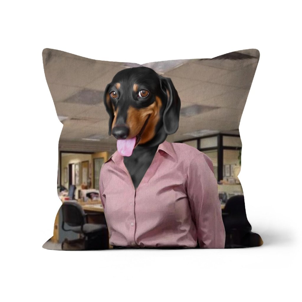 The Pam (The Office Inspired): Custom Pet Pillow - Paw & Glory - Dog Portraits - Pet Portraits